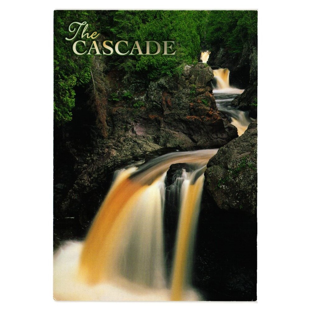 Cascade River Gorge Lake Superior Postcard Tom Algine Waterfall Nature Roadside
